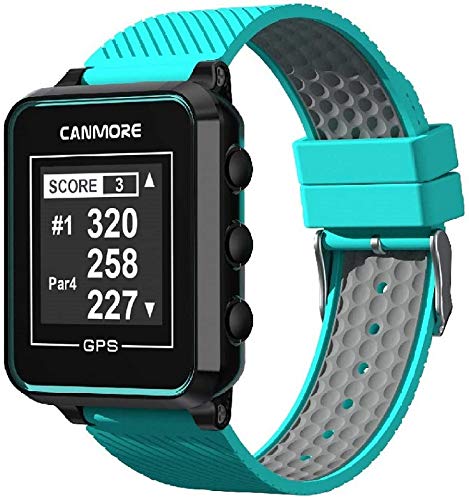 Canmore TW-353 GPS Golf-Uhr - Set mit Netzteil (türkis)
