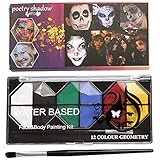 Face Paint, Body Paint Kit for Kids and Adults, Professional Painting Palette Water Based, 12 Vibran