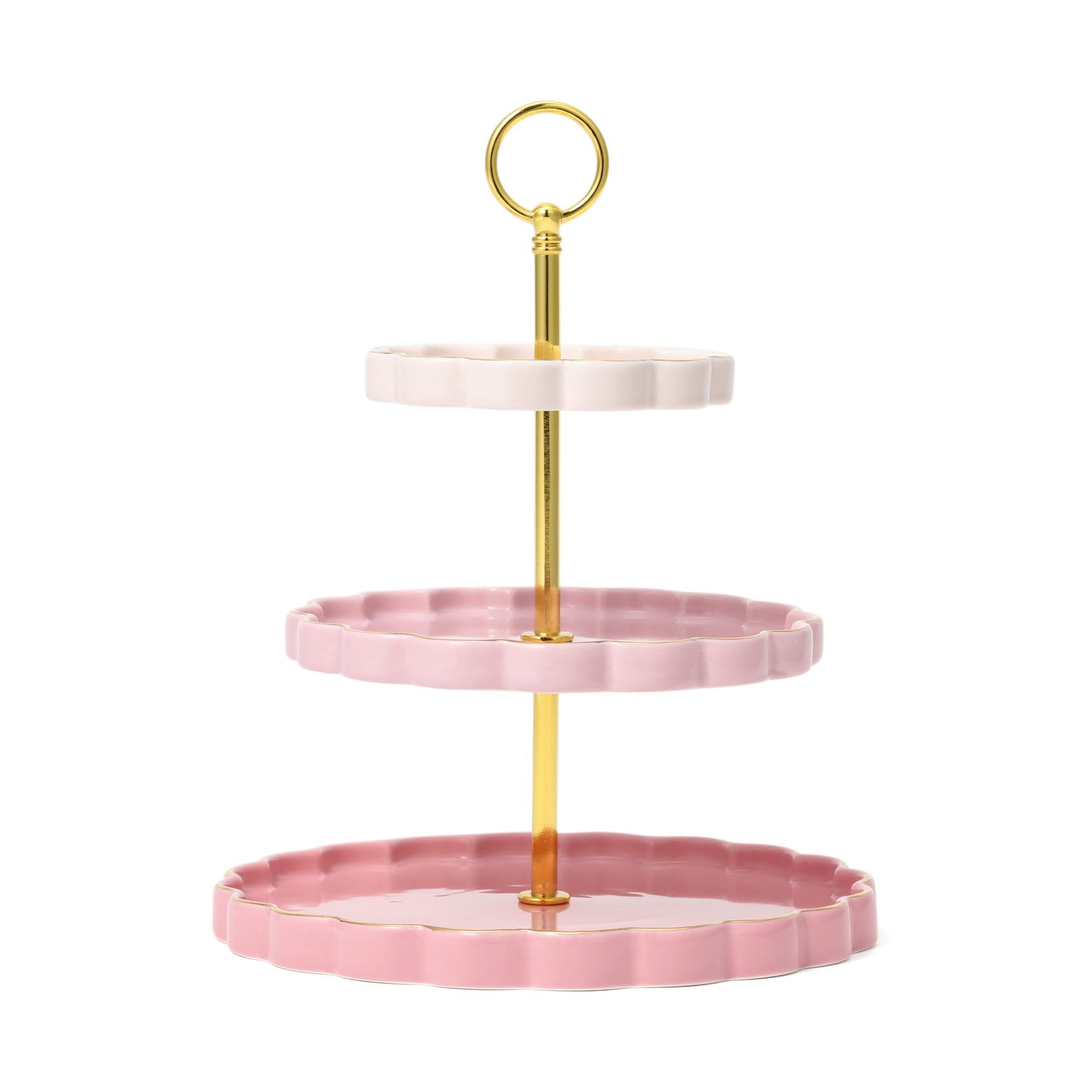Amazon.co.jp: Francfranc Pastel Scalloped Stand, 3 Tiers, Pink