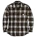 Price comparison product image Carhartt Men's Loose Fit Heavyweight Flannel Long Sleeve Plaid Shirt, Dark Brown, Medium