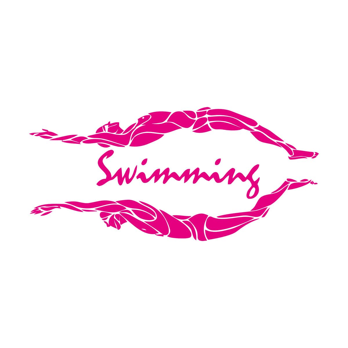 Vinyl Wall Decals Swimming Pool Swimmers Swim Water Sport 63x126cm Waterproof Extra Large Rosered