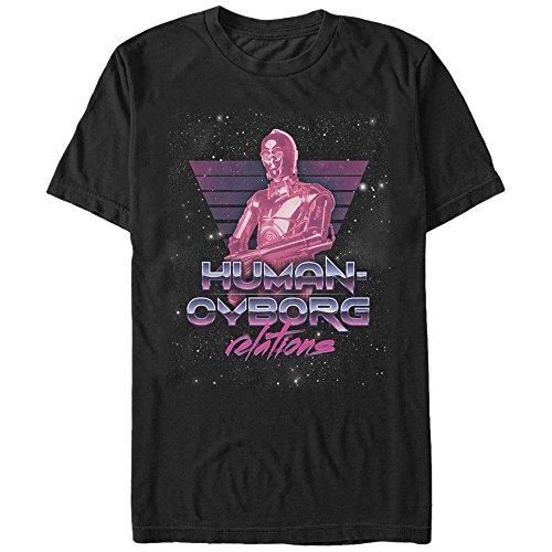 T-shirt Star Wars pour homme imprimé Cyborg Relations en coton noir