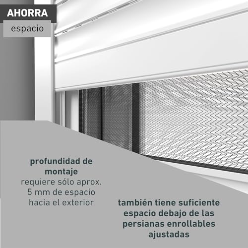Estor plisado para ventana de 130x150 cm Windhager Expert blanco 6