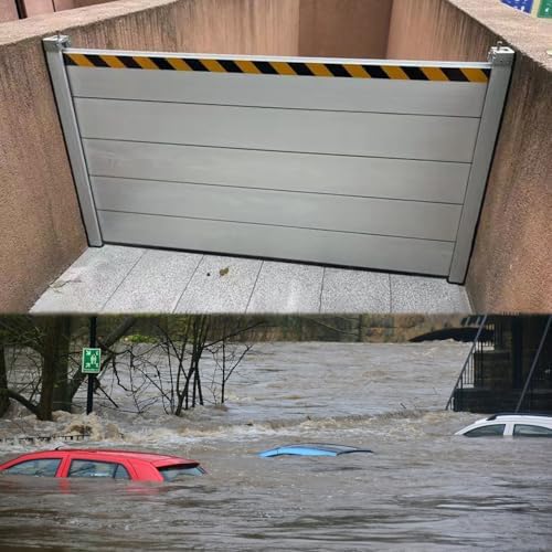 39" Commercial Aluminum Water Dams for Flood Prevention, 82" Flood Barrier Threshold Kit, Outdoor Yard Emergency Water Stopper Baffle, Heavy-Duty Door Flood Guard