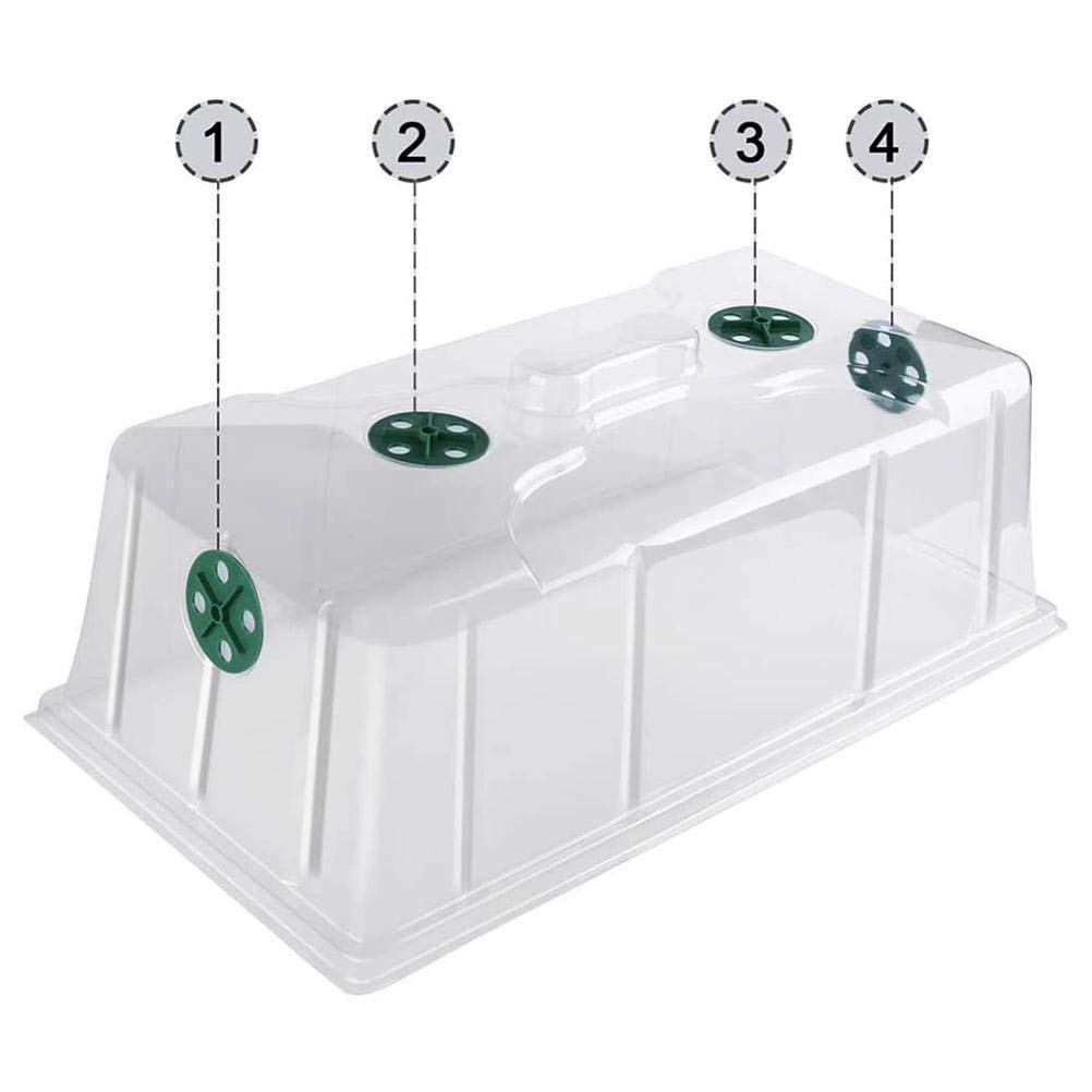 TOPINCN Caja de Cultivo de Semillas de Plantas, Iniciador de Plántulas de Vivero de 12 Orificios de Plástico de para Jardineros y Cultivadores (1)