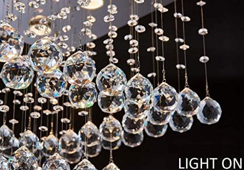 Miniatura 5 de Saint Mossi K9 Crystal Chandelier Light Fixture with 9 Lights and 2-Tier,Modern Flush Mount Ceiling Light Fixtures Modern Chandelier for