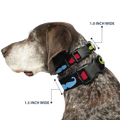 Cuello de clip ajustable para perros pequeños con estampado de bigotes Buckle Down 3