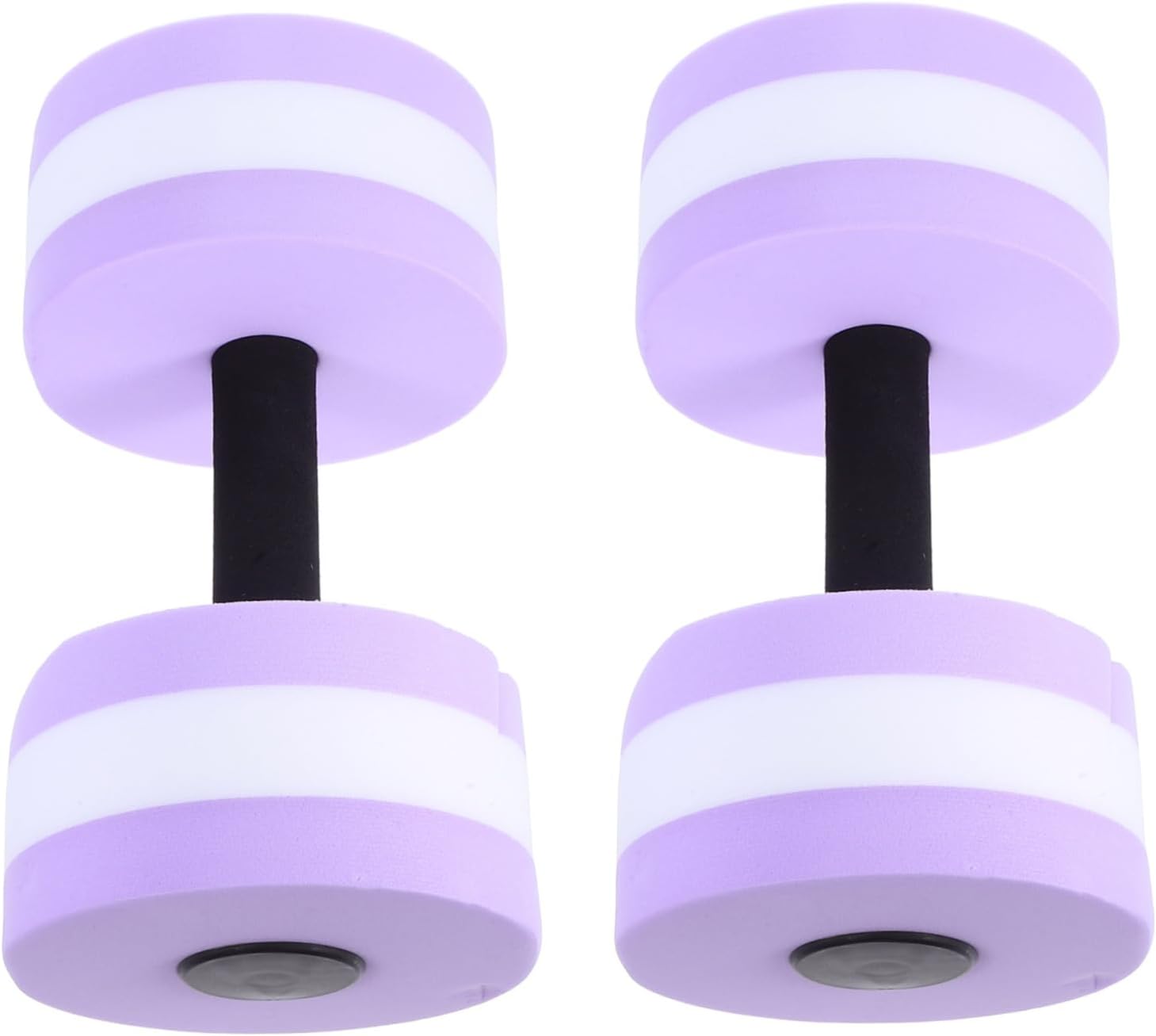 2Pcs Water Dumbbells Eva Aquatic Exercise Barbells for Pool Workouts Floating Resistance Equipment for Water Aerobics Durable Purple Swim Weights for Strength Training