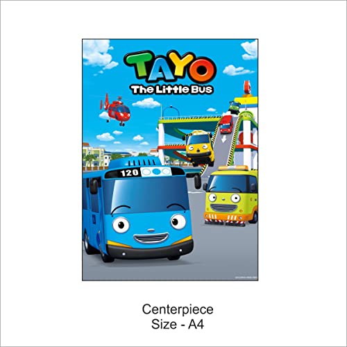 Image of PRETTY UR PARTY Tayo the little Bus Party decorations Kit - 80 pcs includes Banner, balloons, danglers. Tayo the Bus Birthday Party Supplies, Tayo Birthday Party Decor, Birthday Banner for Boys Kids