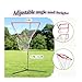 Portable Volleyball Training Equipment Set, Volleyball Net for Clubs, Backyard Baseball Net with Target Hoop, Freely Height-Adjustable Practice Equipment(Red)