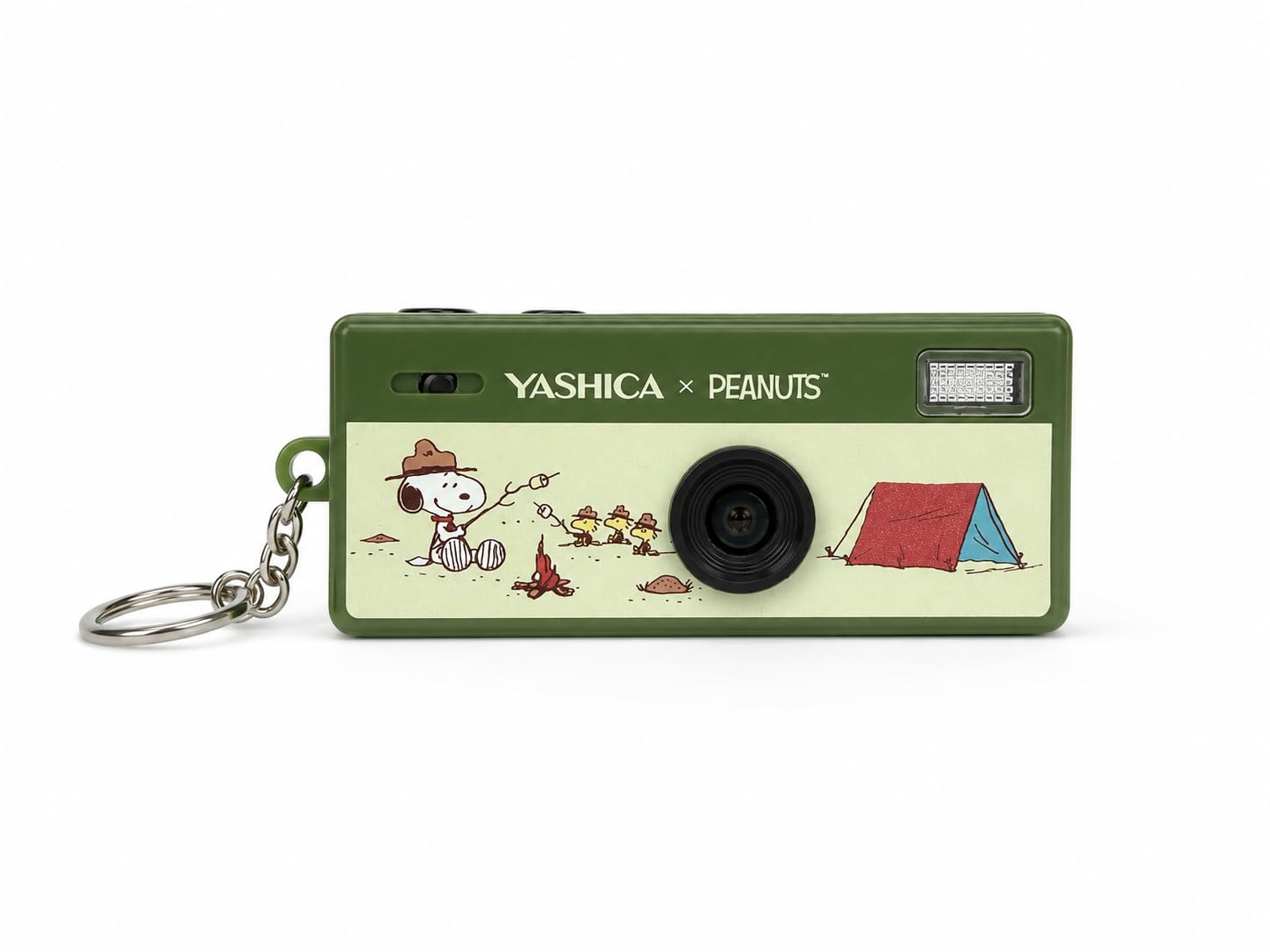 YASHICA Peanuts Funtastic Keychain Camera Mini Digital Camera Keyring 2MP with LCD Display and Video Recording