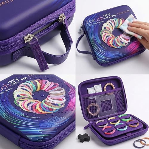 Image of WOL 3D Cartoon Printed Pencil Case with Compartments | Large Capacity Stationery Organizer Zipper Pouch, Water-Resistant Pen Holder for Girls, Boys, Kids, School, Travel & Office Use - Dark Blue
