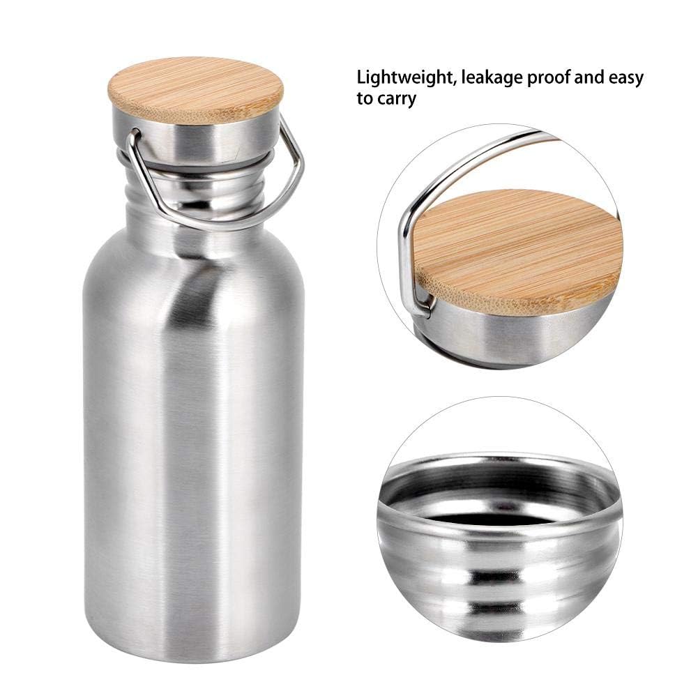 Tragbare Edelstahl-Wasserflasche 500 Ml – Auslaufsicher, Mit Aufhängering Für Sport & Outdoor