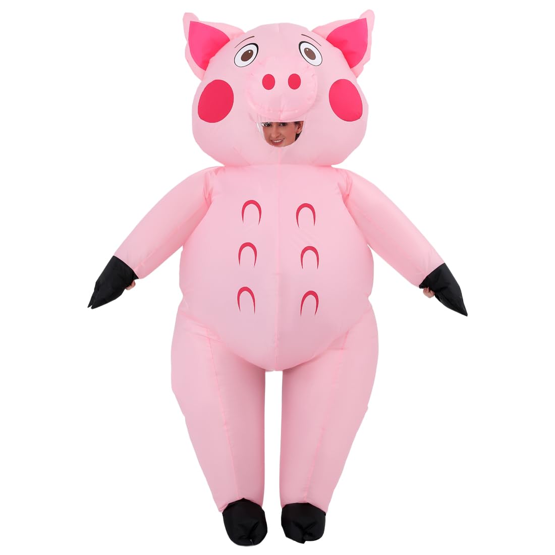 JASHKE Inflatable Pig Costume Inflatable Full Body Suit Fancy Dress Adult