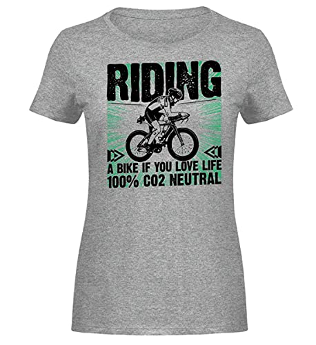 T-shirt vélo femme gris heather sport L décontracté