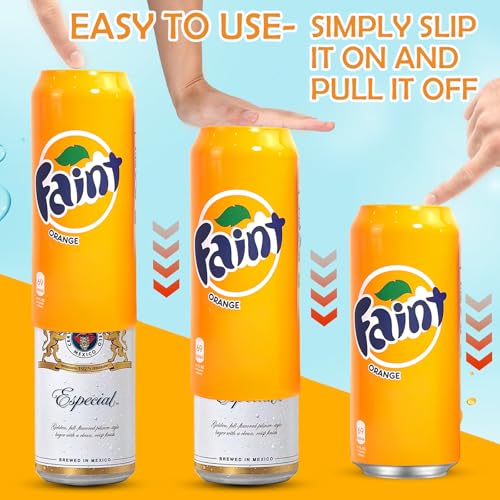 Image of TecoKart Silicone Beer Can Covers 500ml - Soda-Look Beverage Can Sleeves, Anti-Slip Reusable Can Wraps, Creates a Soda-Like Look - Fits 500ml Cans (3 Pack， 3 Colors)