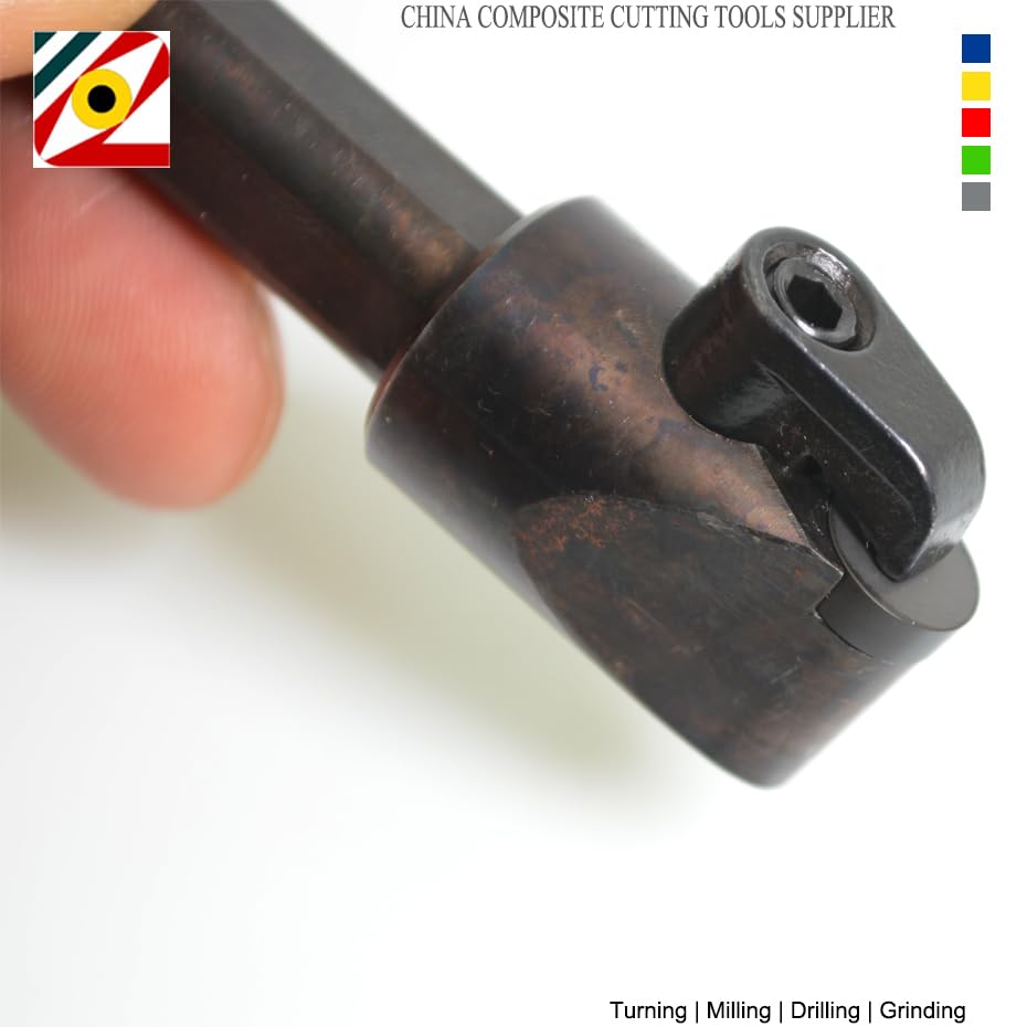 PCD PCBN CBN Round Inserts Tool Holder 12mmX70mm for RNGN120300(D12.7XT3.18mm or 1/2X1/8 inch) Lathe Turning Insert,Engine Cylinder Heads and Blocks Resurfacing Tool (M12E-MRDNN1203)