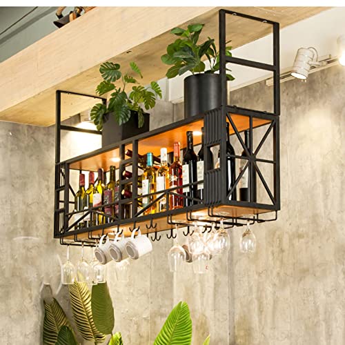 Soporte de vino de techo en metal 100x30x80 cm miniatura 3