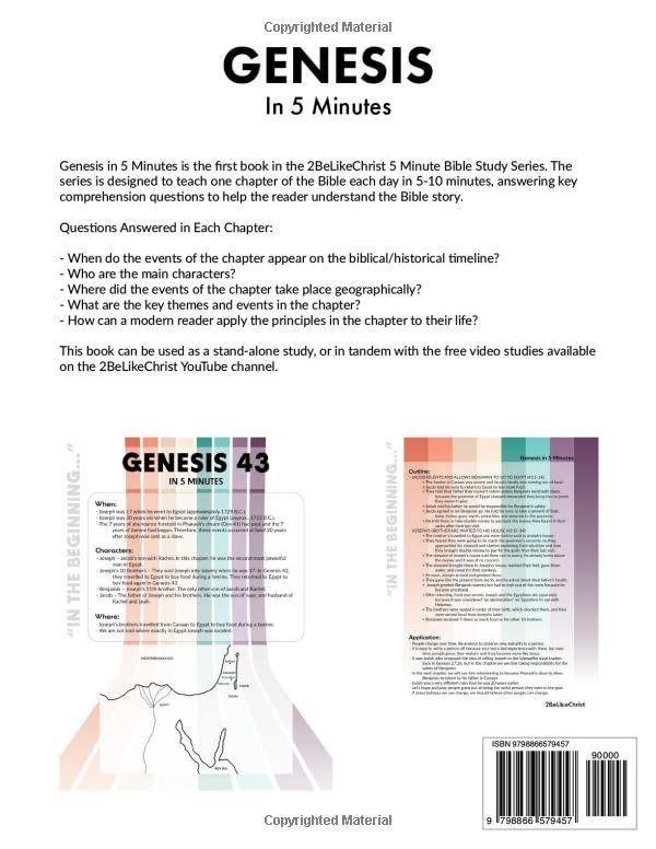 Genesis - In 5 Minutes: A 5 Minute Bible Study Through Each Chapter of ...