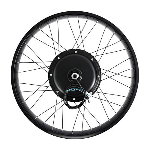 Zengrice - Kit de conversión de bicicleta eléctrica, motor de rueda libre 48 V 1500 W, conversión de grasa bicicleta de 26 pulgadas, sin escobillas par 55 Nm, para montaña ciudad, pista ip54