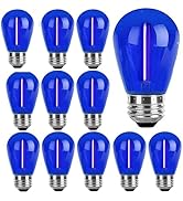 Sxminer 15 Pack S14 LED Bulbs Blue Christmas Replacement Bulb 1W LED String Light Bulb LED Edison...