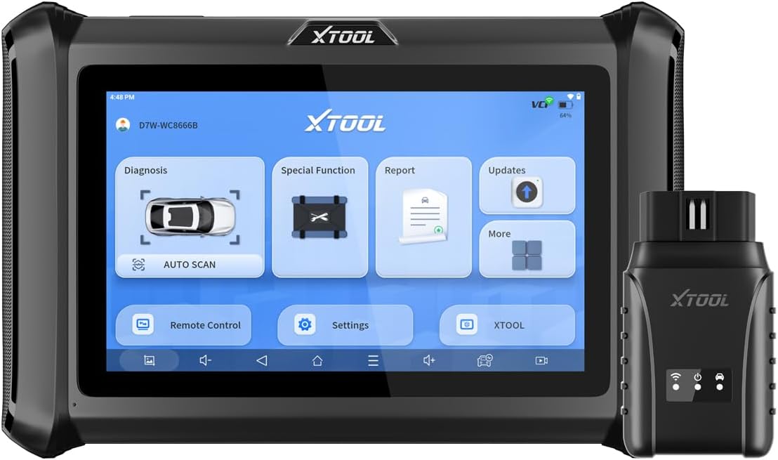 XTOOL D7W Wireless OBD2 Scanner Diagnostic Tool 2026 Upgraded Ver. of D7, Bidirectional Scan Tool, ECU C0ding, 39+ Resets, CAN FD & DoIP, All System Scanner for Car with 3-Year Update