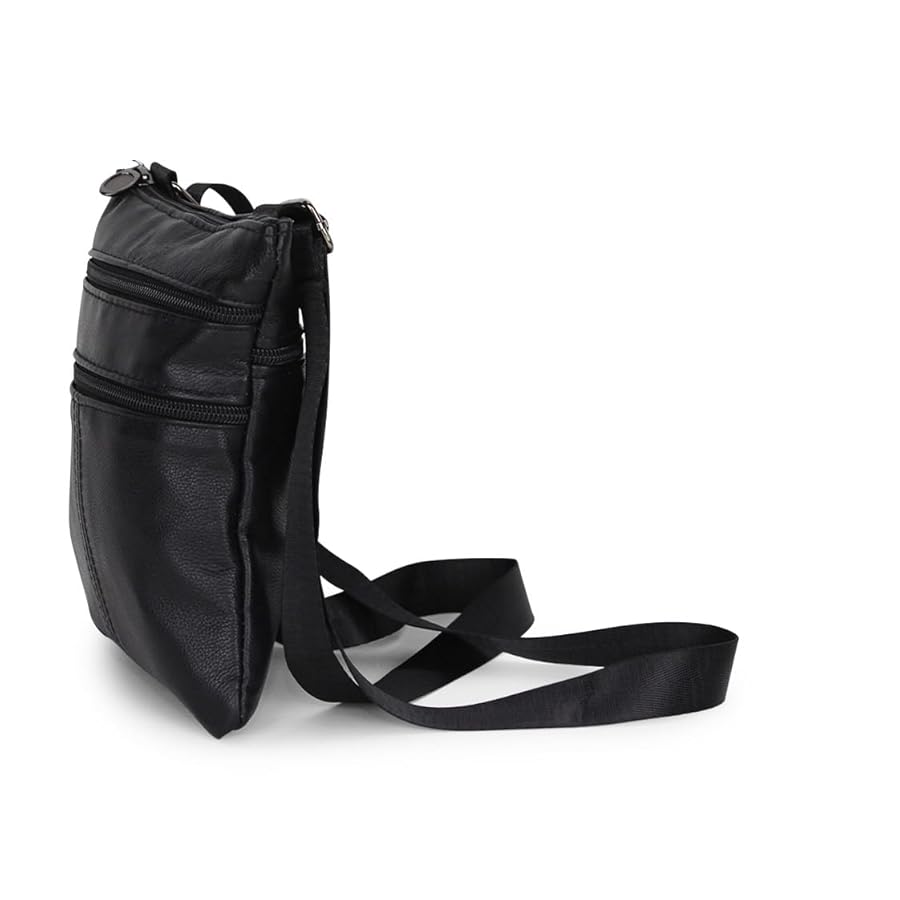 Borsello a Spalla Universale Mini da Uomo Ragazzo In Vera Pelle Borsa a  Tracolla Capiente Multitasche Tipo Messenger Bag per Ufficio Lavoro Scuola  Viaggio Regalo In Offerta (3 Tasche Nero) : Amazon.it: