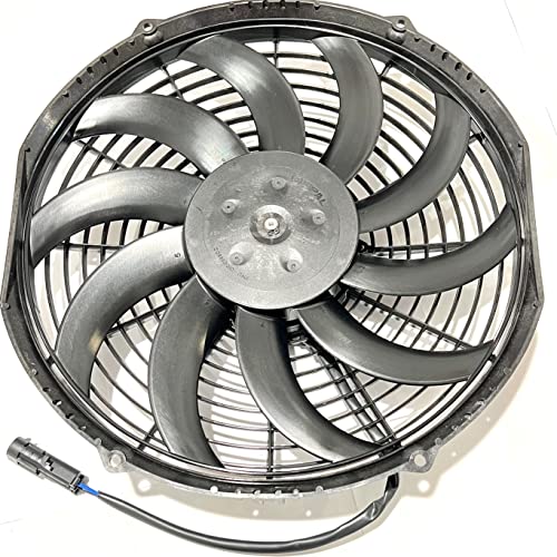 SPAL 30101529 12 12V High-Performance Puller Fan 1226 CFM Curved Blades Sealed Weather Pack Connector Replacement for Thermo King 78-1201 Tripac APU Evolution Radiator Condenser