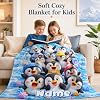 Manta personalizada para niños con pingüinos, manta ligera y suave en 4 tamaños | Manta personalizada de pingüinos para niños, manta ligera para niños pequeños y adolescentes, regalo acogedor 4
