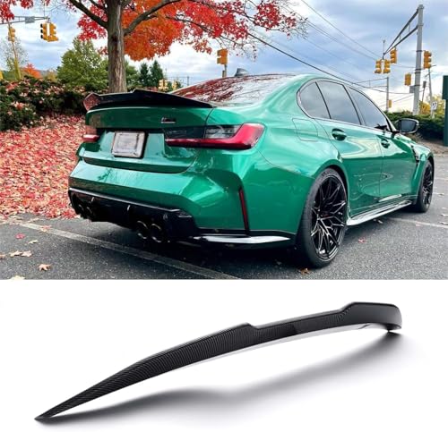Rear Spoiler for BMW 2019-2026 G20 330i M340i G80 M3 PSM Style, ABS Plastic Construction (Carbon Fiber Look)