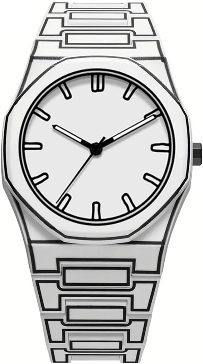 Men's Anime-Inspired Fashion Sketch Wristwatch Minimalist Creative Wormhole Design Stylish and Durable Timepiece for Men's Sports Watch