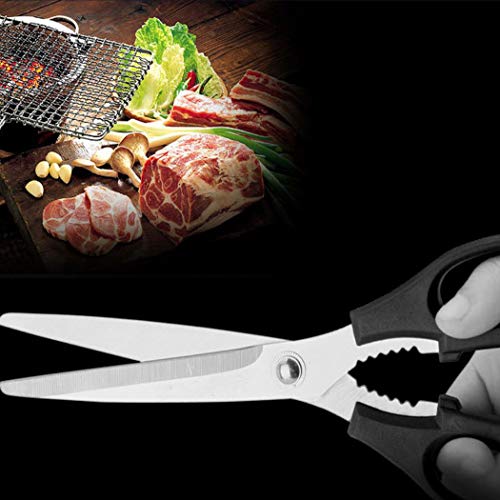 Florian Sejong Cook Korea, Korean Barbecue Kalbi Rib And Meat Cutting Talent Multi-Proposal Kitchen Shears Serrated 2.2T Blade/Quality Stainless Steel Scissors Large 10 Inch (255 Mm) #TOP1