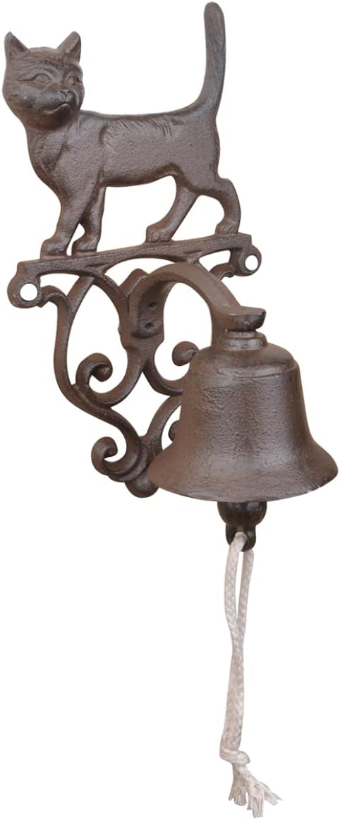 Esschert Design DB82 Rustic Cast Iron Doorbell Cat
