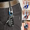 Creative Stainless Steel Keychain, Creative Car Interior Stainless Steel Keychain, Double Ring Car Keychain (1 pcs A)