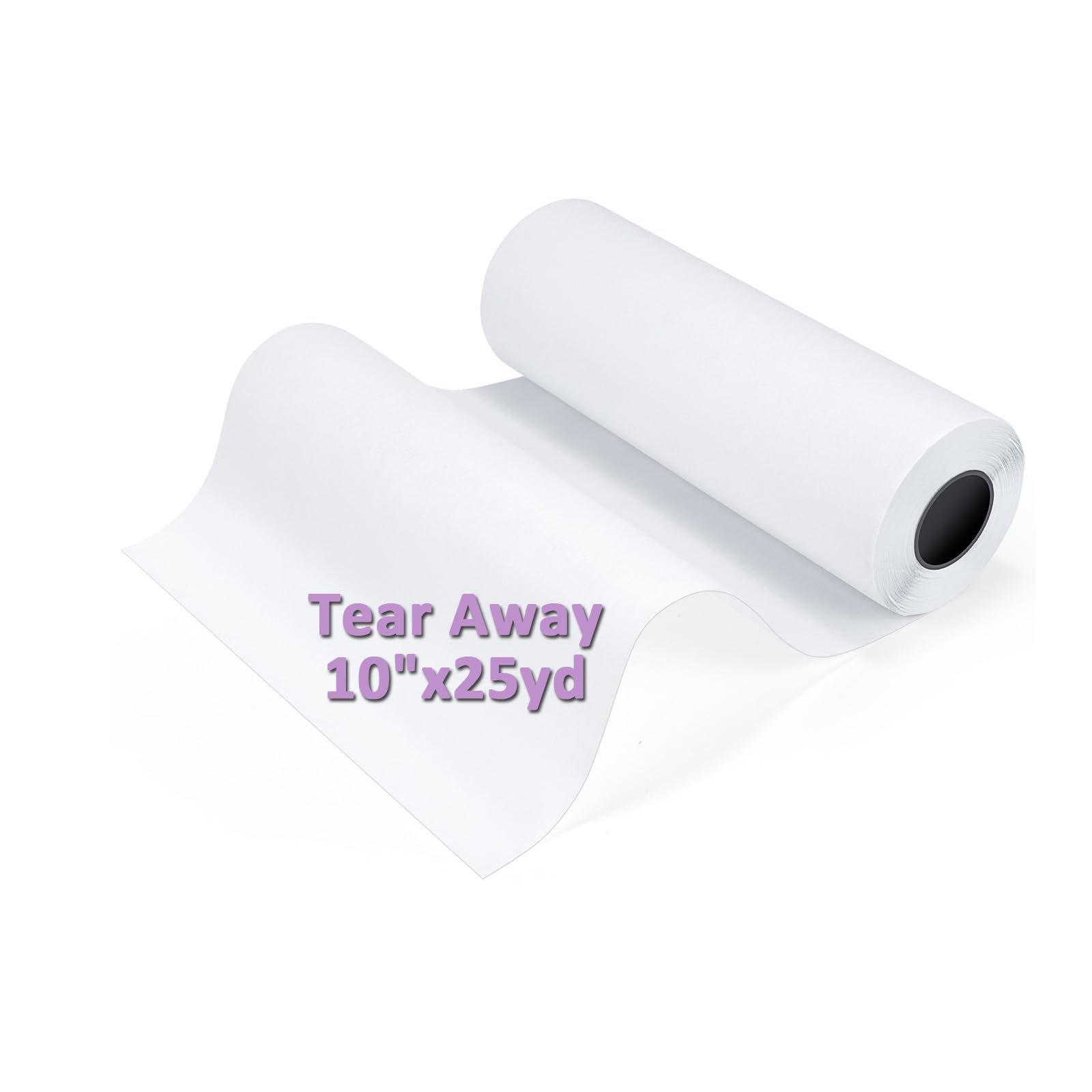 Siumir Embroidery Paper Backing 10"x25yd (Tear Away),50gm, Cut into Variable Sizes for Sewing Embroidery by Machine and Hand