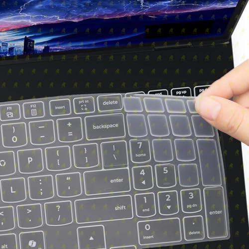 Image of RAYA Silicone Keyboard Skin Cover for 2026 Lenovo Legion Pro 5 & Legion Pro 7 16inch Laptops (Transparent)