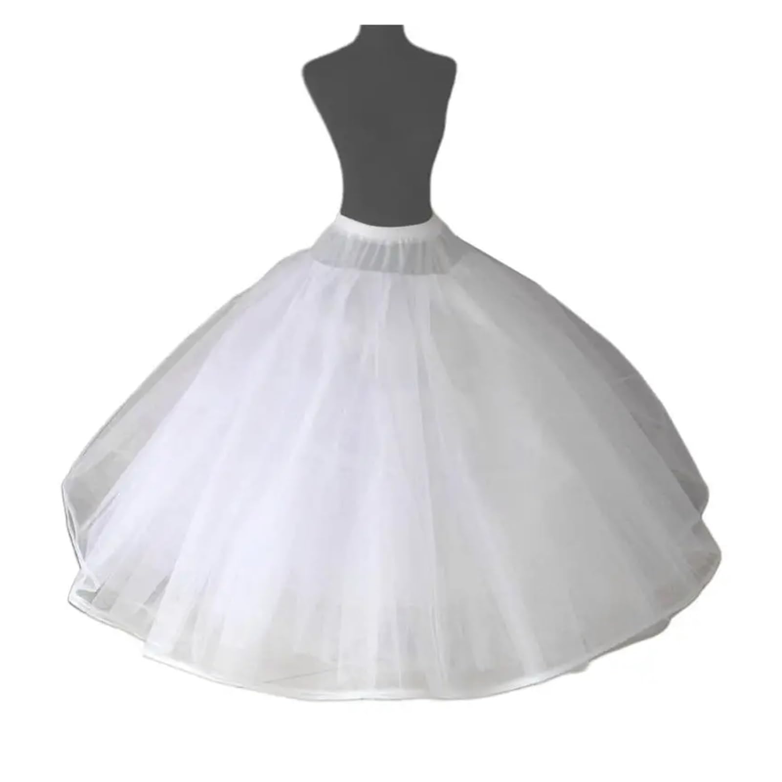 Robe de Bal en Tulle 8 Couches for Femme, Jupon de mariée sans Anneaux, Robe de soirée, Crinoline, Jupon Demi-Jupe