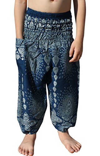 Image of Full Funk Rayon Smock Waist Child Lounging Comfortable Elephant Aladdin Pants