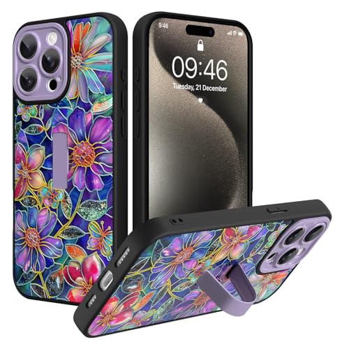 Coque florale 3D iPhone 15 Pro antichoc protection objectif photo