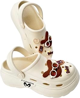 KZULLY | Clogs for Women | Cute Cartoon Bear Charm | Lightweight Slip-On | Comfortable Casual Summer Footwear Price In India