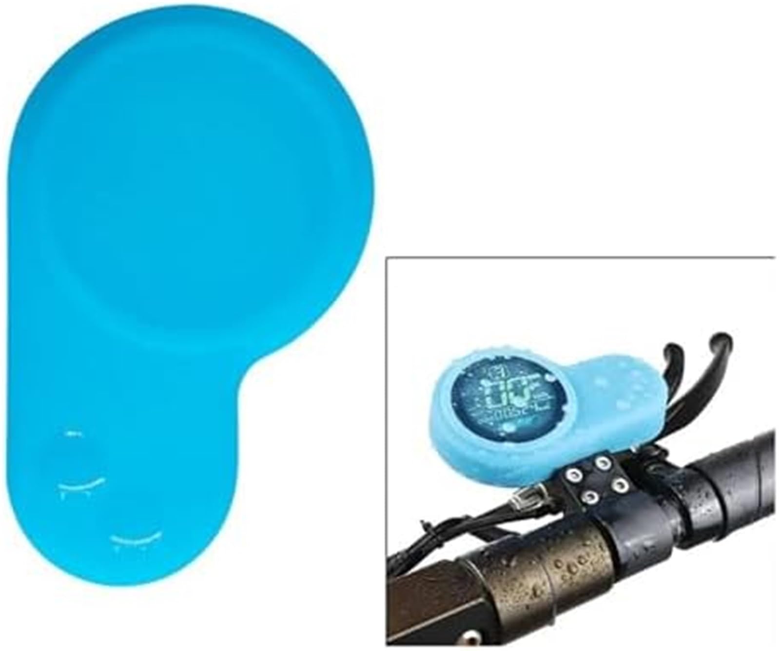 Funda de Silicona Impermeable for Pantalla LCD Kugoo M4, Transparente, for Tablero de Instrumentos de Scooter eléctrico Estuche para el Panel de Instrumentos del Scooter(Black BLU)