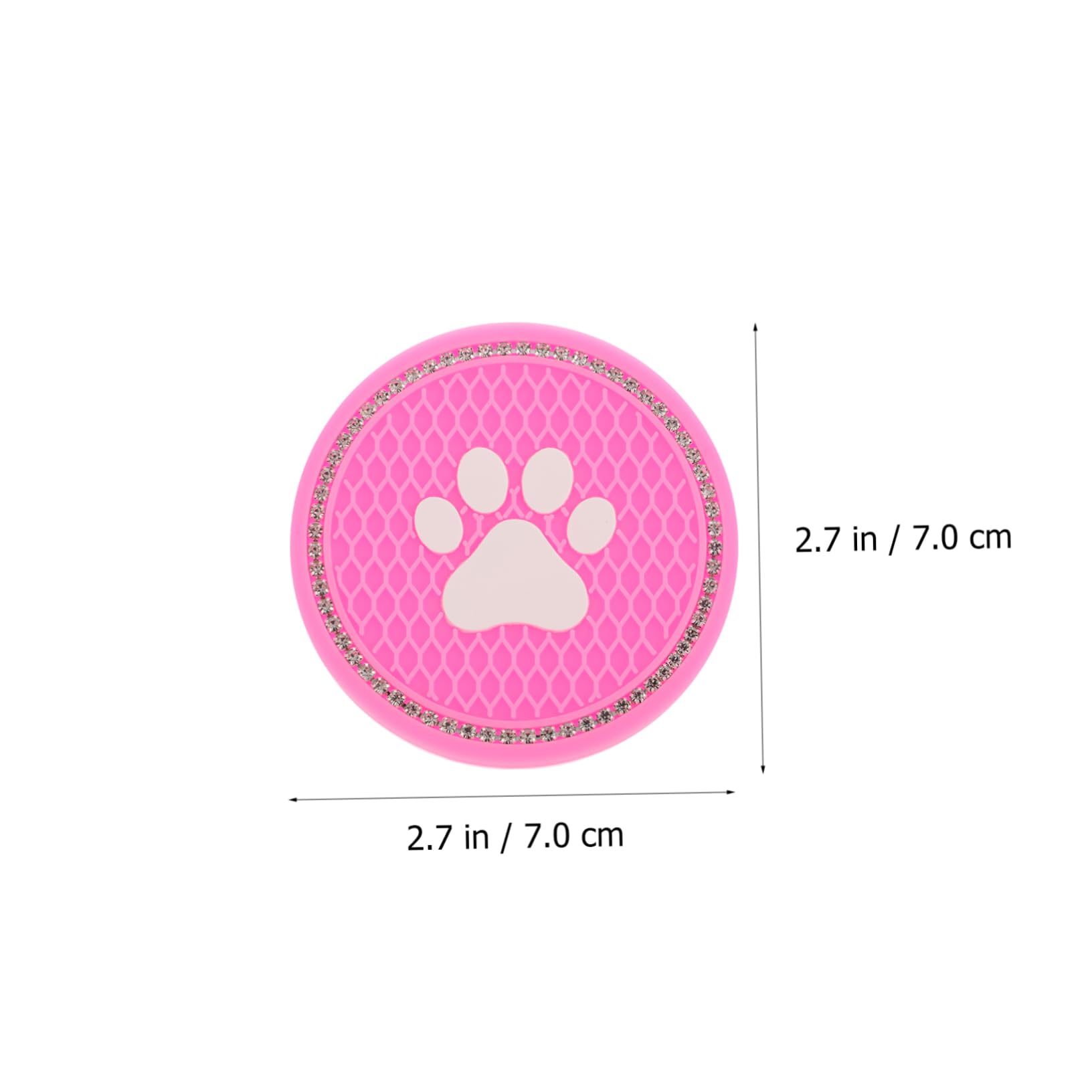 OUNONA 2pcs Cat Pattern Diamond Cup Pad for Auto Drink Holders Stylish Non- - Table Protectors for Vehicle Interior Decor