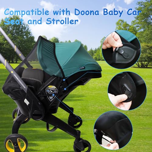 Stroller Sun Shade, Functional Sun Protection Extension Compatible with Doona car seat Stroller & Mosquito Net for Stroller, Compatible with Doona Stroller - Thumbnail 7