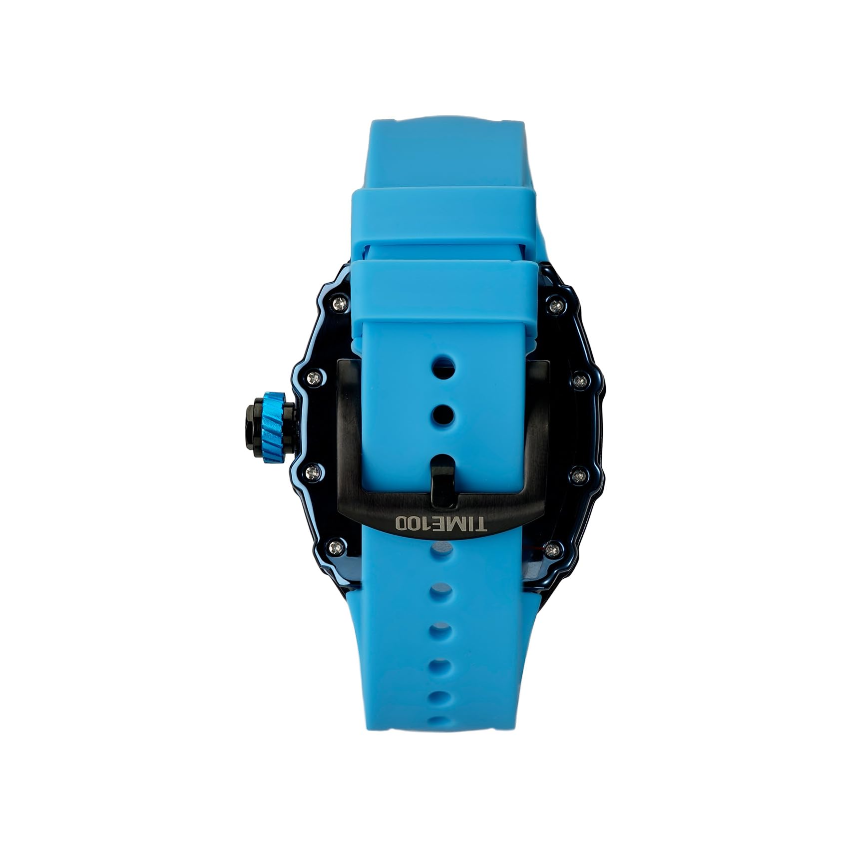 TIME100 automatik Uhr Herren,Wasserdicht Leuchtzeiger Pilot Serie Angel Wing Business Schwungrad Uhr,mechanisches Uhrwerk Herren Armbanduhren Leder/verstellbares Silikonarmband Skelett