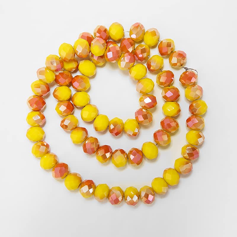 Lot De 170 Perles De Verre à Facettes Colorées De 2 X 3 Mm