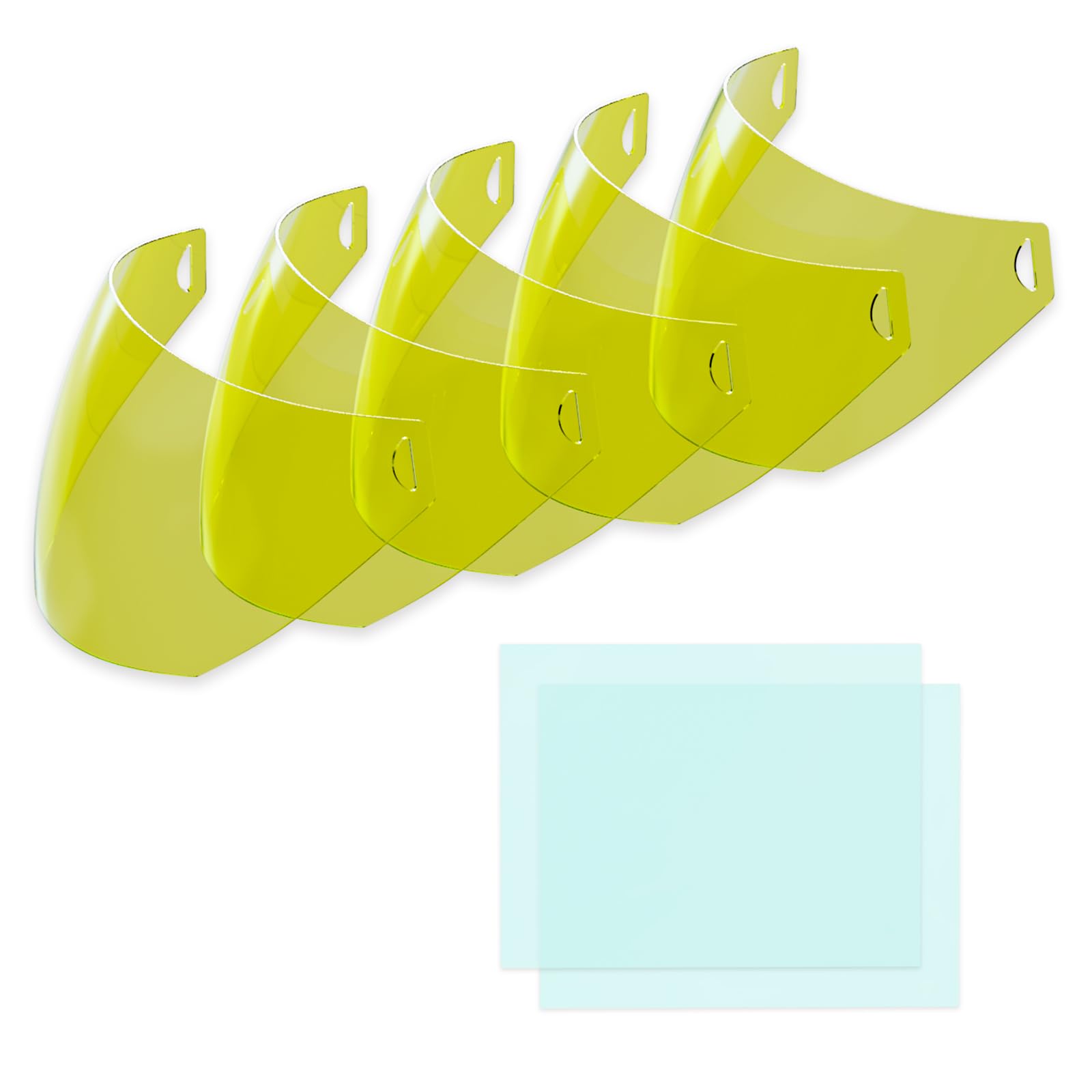 Set 10 Lenti Di Ricambio Auto-oscuranti Per Maschera Da Saldatura – Protezione UV E IR, Trasparenti, Misura 11,5x8,8 Cm