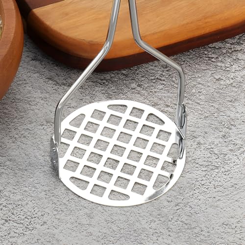 Amassador De Batata Legumes Feijão Espremedor Aço Inox Manual Ergonômico Amassador De Purês Escondid