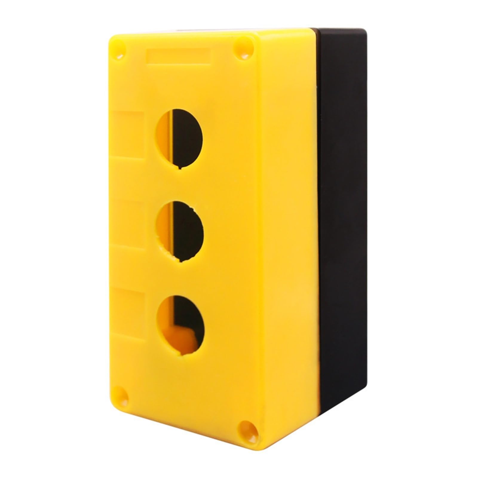 Caja de interruptor de botón, indicador de plástico de parada de emergencia de 1/2/3 orificios, 1 Uds.(Buttonswitchbox2holes(yellow))
