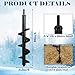 Otoolling 4 x 16'' Heavy Duty Auger Drill Bit for Planting, Garden Spiral Drill Bit, Bulb Planter Tool & Post Hole Digger, Fit 3/8