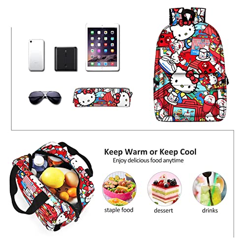 Qicduigk Cartoon Cute School Backpack Set Kids Backpack Lightweight Large Capacity Bookbag Laptop Backpack For Girl Women Travel #TOP3